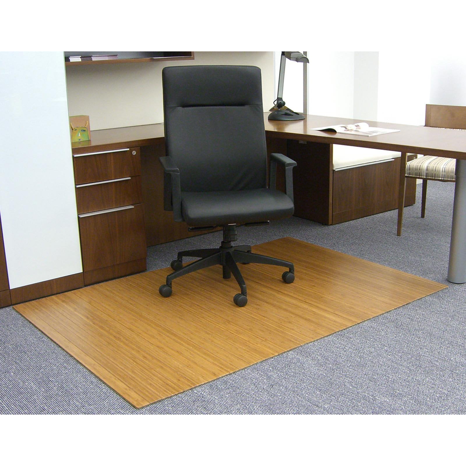 Bamboo Roll-Up Chair Mat Wood Indoor Floor Thick Natural ...