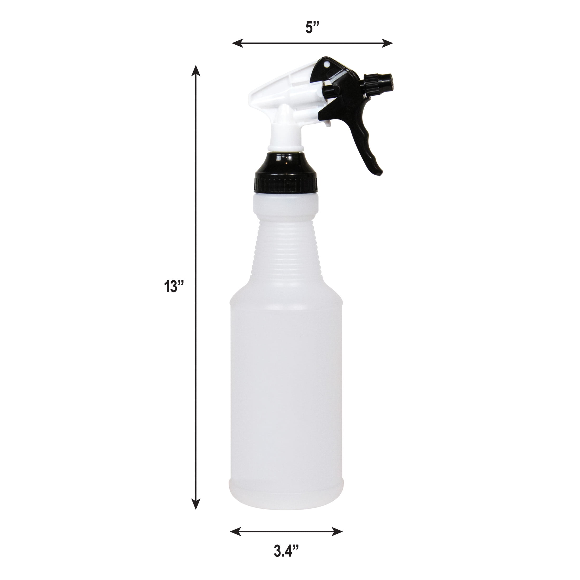 Stout Stuff Plastic Wide Mouth Empty Spray Bottle, Holds 32oz