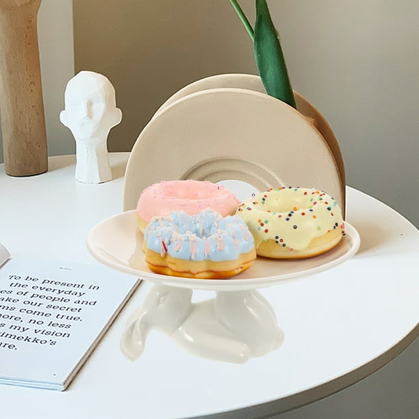 食器 Rabbit cake stand 1 Set Easter Cake Stand Bunny Cake Tray Ceramic Cake Holder