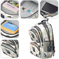 thumbnail image 2 of French Bulldog and Anchor Cream Backpack for School, Cute School Bag with Adjustable Shoulder Straps and Padded Back, 16.9"x12.6"x5.9", 2 of 2