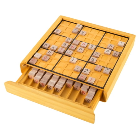 Wood Sudoku Board Game Set- Complete Set - Number Thinking Game by Hey!