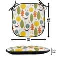 thumbnail image 4 of Autumn Chair Seating Cushion Set of 12, Colorful Red Fox on the Season at Forest Orange Leaves Composition Art, Seat Pads for Office with Anti-slip Backing, 16"x16", White and Multicolor, by Ambesonne, 4 of 7