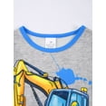 thumbnail image 6 of ATAIKU 3-12Y Boys Pajamas Set Sleeves Top and Pants 2 Pieces Summer Pjs Set Kid Excavator Sleepwear, 6 of 12