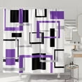 thumbnail image 3 of Purple Shower Curtains for Bathroom Modern Shower Curtain Purple Geometric Bathroom Decoration Polyester Fabric-72''''x72'''', 3 of 6