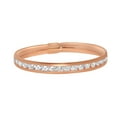 thumbnail image 2 of Precious Stars 14K Rose Gold Channel-set Round-cut Cubic Zirconia Thin Eternity Band, 2 of 6