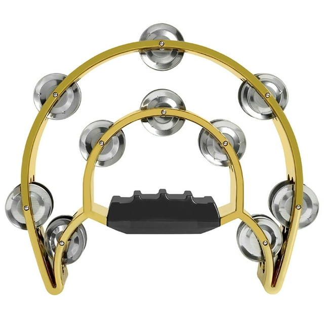 Shisuyan Tambourin Double Rangée pour Adulte Tambourin Musical Tambourin à Main pour Fête KTV
