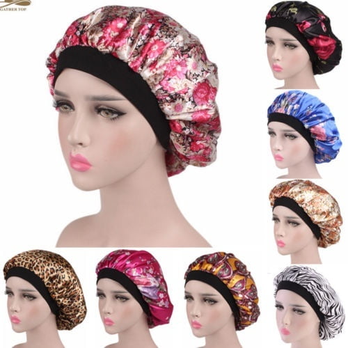Zoylink Head Wrap Satin Bowknot Sleep Hat Turban Hat for Girls and Women