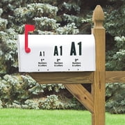 Hy-Ko 1 inch Vinyl Black and White Self-Adhesive Sticker Letters and Numbers Set, 96 Pieces