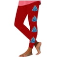 thumbnail image 3 of YOIAVAIOY Leggings de Noël pour Femmes Mode Xmas Pantalons de Yoga Décontractés Doux comme du Beurre Collants de Détente Rouges P, 3 of 6