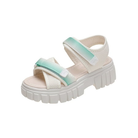 

UKAP Women Beach Sandal Adjustable Strap Shoes Summer Platform Sandals Cross-Strap Womens Casual Lightweight Green 5