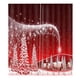 thumbnail image 1 of 2 paneles de cortina de poliéster navideños para ventana, impermeables. Luz de las estrellas roja - 150x166cm, 1 of 3