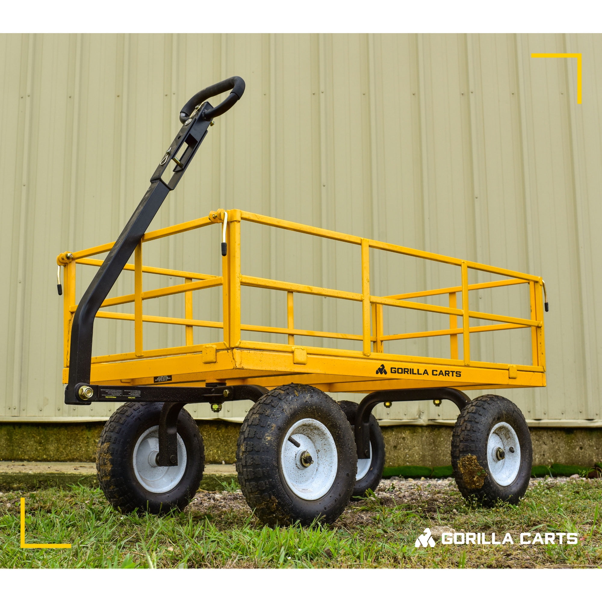 Gorilla Carts GOR1201B 1200-lb. Heavy-Duty Steel Utility Cart, 13" Tires