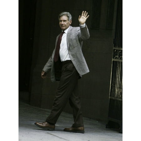 - Harrison Ford on the set of Indiana Jones at Yale University Connecticut Photo Print