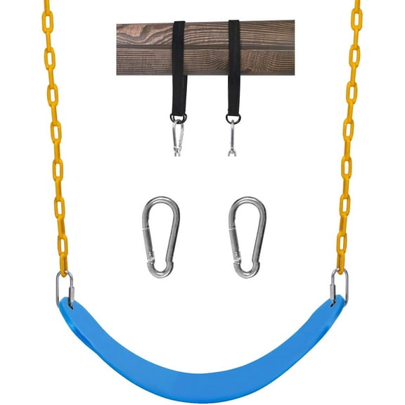 Bibana Swings Seats Heavy Duty with 66" Chain,Playground Swing Set Accessories Replacement with Snap Hooks and Hanging Strap Support 440lb