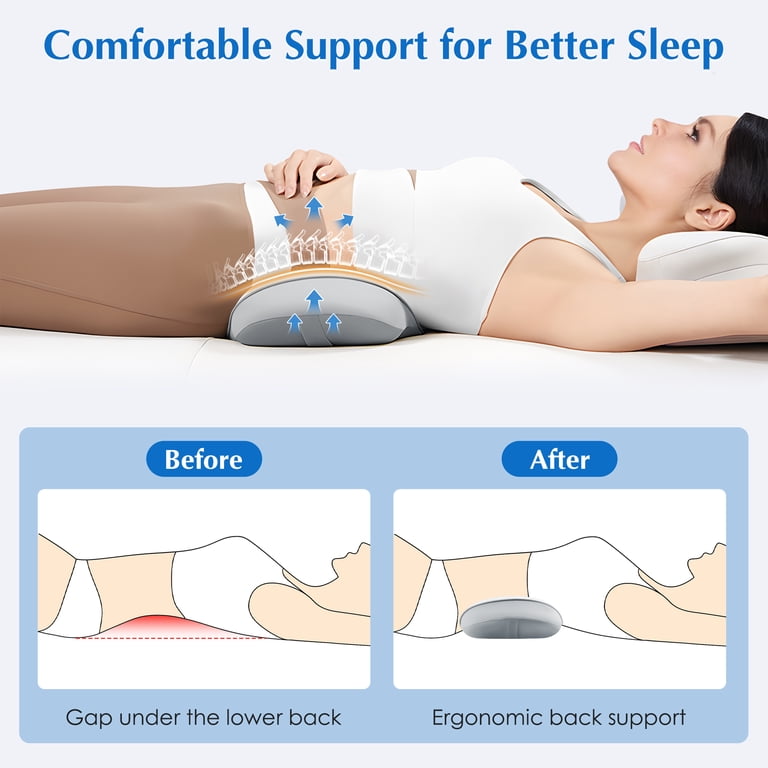 MOONORAH Memory Foam Lumbar Support Pillow, Gray photo 4