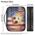 thumbnail image 5 of FKELYI PU Leather Bible Cover with Handle Book Cover Zippered Church Bible Bag for Prayer American Flag Grunge Fire Football Print Christian Bag Book Carrier Organizer Holder, 5 of 6