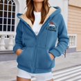 thumbnail image 2 of WILLBEST Sudadera Larga para Mujer, Estilo Casual de Invierno, con Cremallera, Forrada, con Estampado Festivo Chaqueta Suave, Cómoda y Cálida, Ideal para Deportes Al Aire Libre y Uso Diario Grande, 2 of 5