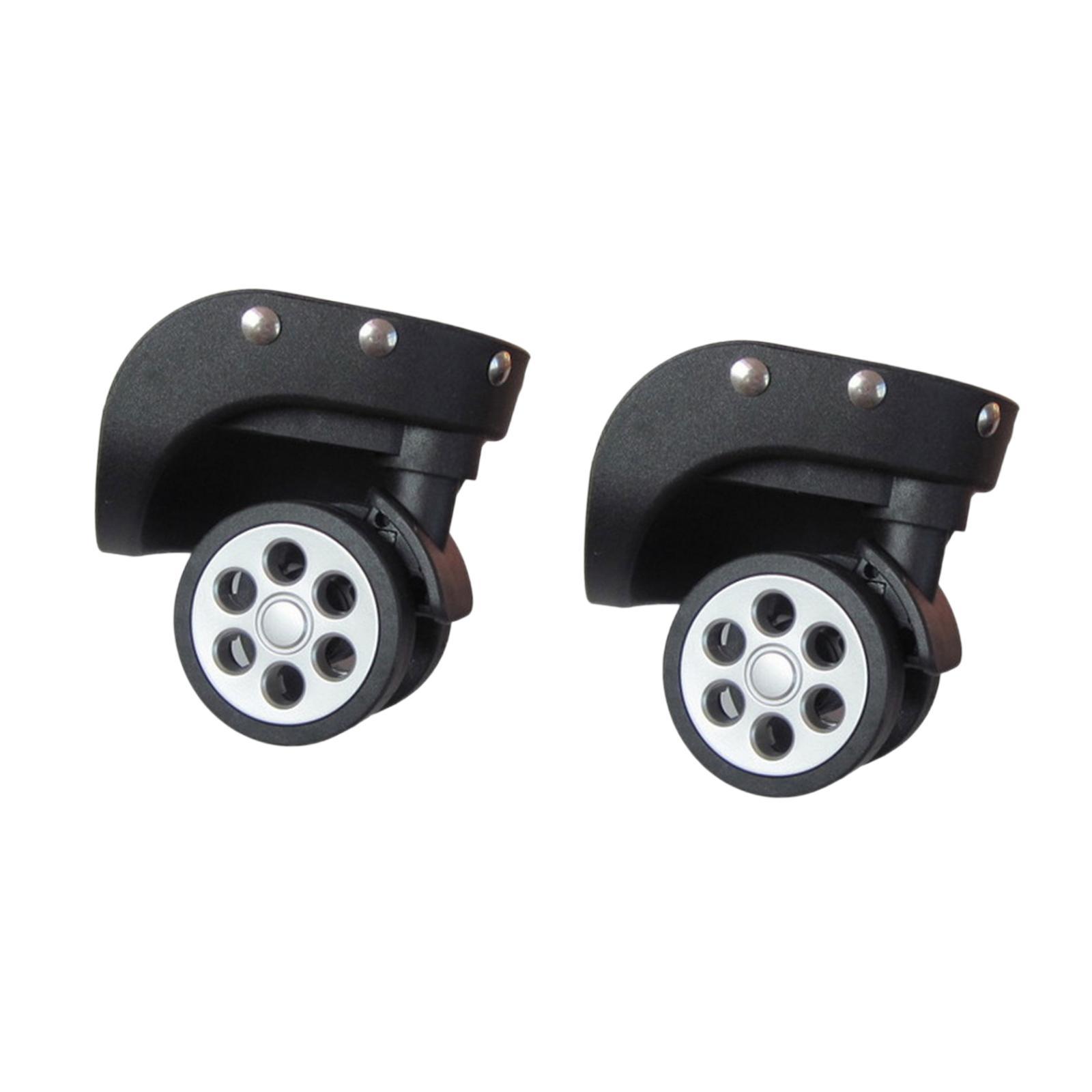 2 Pieces Luggage Wheels Suitcase Casters Replacement Parts 360 Swivel for Travel Trolley Case Repair