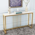 thumbnail image 4 of Wisfor Sintered Stone Console Table Slim Narrow Hallway Tablefor Living Room Entryway ,White 47.2x11.8x30.9 inch, 4 of 9