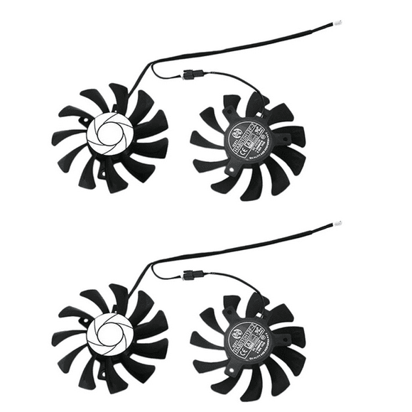HA8010H12F-Z 75MM 2Pin GTX1050Ti GPU Cooler DUAL Fan for Geforce GTX 1050Ti GTX-1050-Ti-4GT-OC(4Pcs)