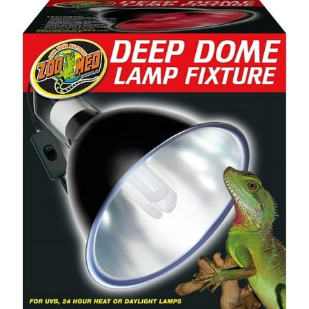 Zoo Med Deep Dome Lamp Fixture 8.5" Wide [Bird Lighting, Reptile Lamp Fixture, Reptile Supplies] 1 count