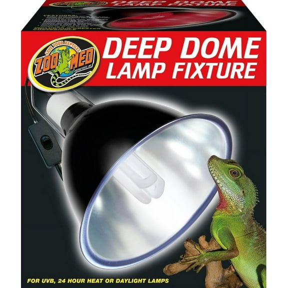 Zoo Med Deep Dome Lamp Fixture 8.5" Wide [Bird Lighting, Reptile Lamp Fixture, Reptile Supplies] 1 count