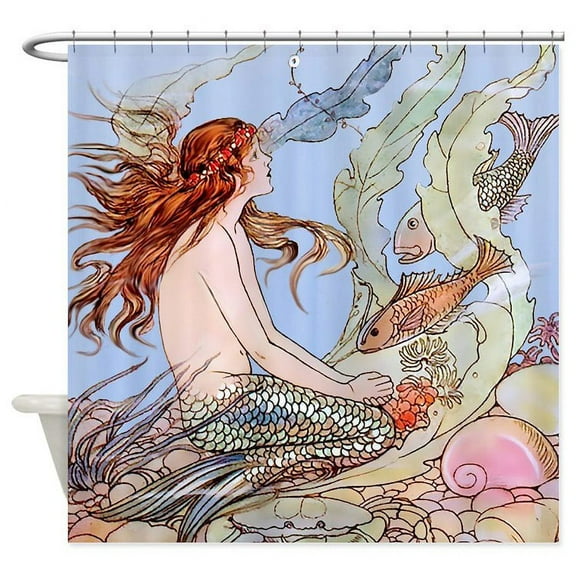 CafePress - Warwick Goble Mermaid! Kids - Unique Fabric Shower Curtain 70" x 72"