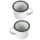 thumbnail image 1 of 2 tazas de café expreso esmaltadas, retro, para té, café concentrado, color blanco, para viaje, 1 of 6