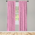 thumbnail image 5 of Ambesonne Pink Zebra Window Curtains, Curvy Lines Funky, Each 28" W x 95" L, Fuchsia Pink White, 5 of 5