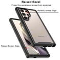 thumbnail image 3 of For Samsung Galaxy S24 Ultra Phone Case, Ebizware Shockproof Clear Back Case [Military Grade Drop Tested] Heavy Duty Rugged Protective Cover for Galaxy S24 Ultra - Black, 3 of 9
