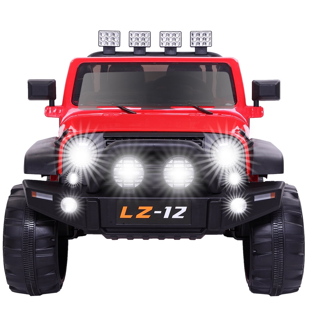 Kids Ride On Toys 12 Volt Car, Electric Car w/ Parental Remote Control &amp; Manual Modes, Music, Horn, Lights, 2.4G Remote Control, Electric Vehicle for 3-8 Years Old Boys Girls, Red, W4526