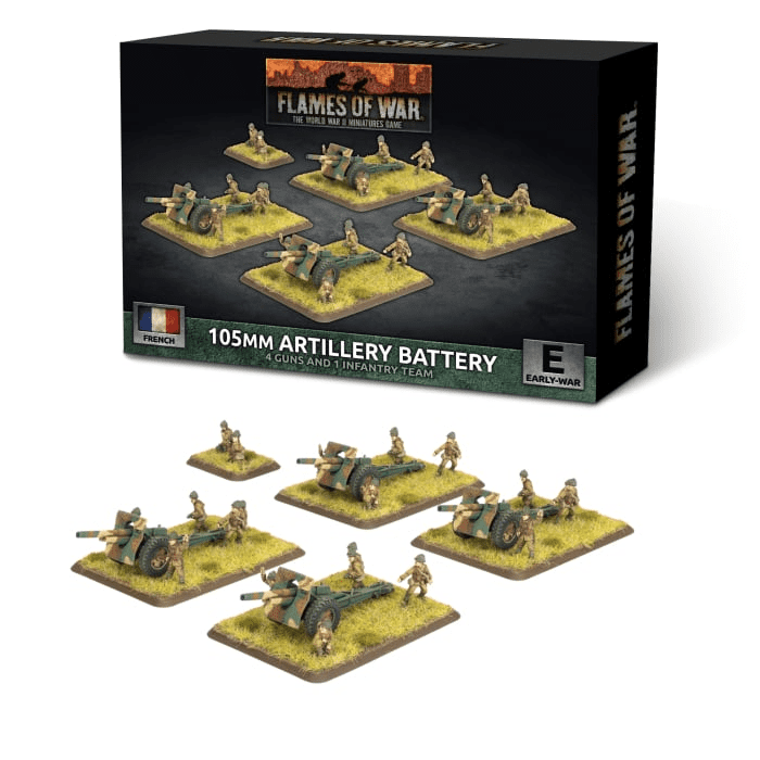 Flames of War: French: 105mm Artillery Battery (x4 Guns)