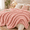 Pink, variant on Plush Throw Blanket, Corduroy-Inspired Polyester Layer for Reading Lounging Movie Nights and Bedroom Accent Beige 47.24 x 83 in