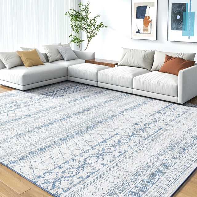 Boho Area Rug x ft Carpet-Rugs for Living Room Bedroom Modern Moroccan Washable Rugs for Bedroom Dining Living Room Rug Distressed Neutral Rug Home Room