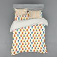 thumbnail image 1 of Ambesonne Ice Cream Bedding Set 4 Pcs, Orange Rainbow Flavor, Queen, Multicolor, 1 of 3