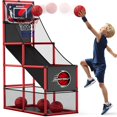 thumbnail image 1 of Juego arcade de baloncesto HYES para interiores y exteriores con 4 pelotas y bomba, 1 of 9