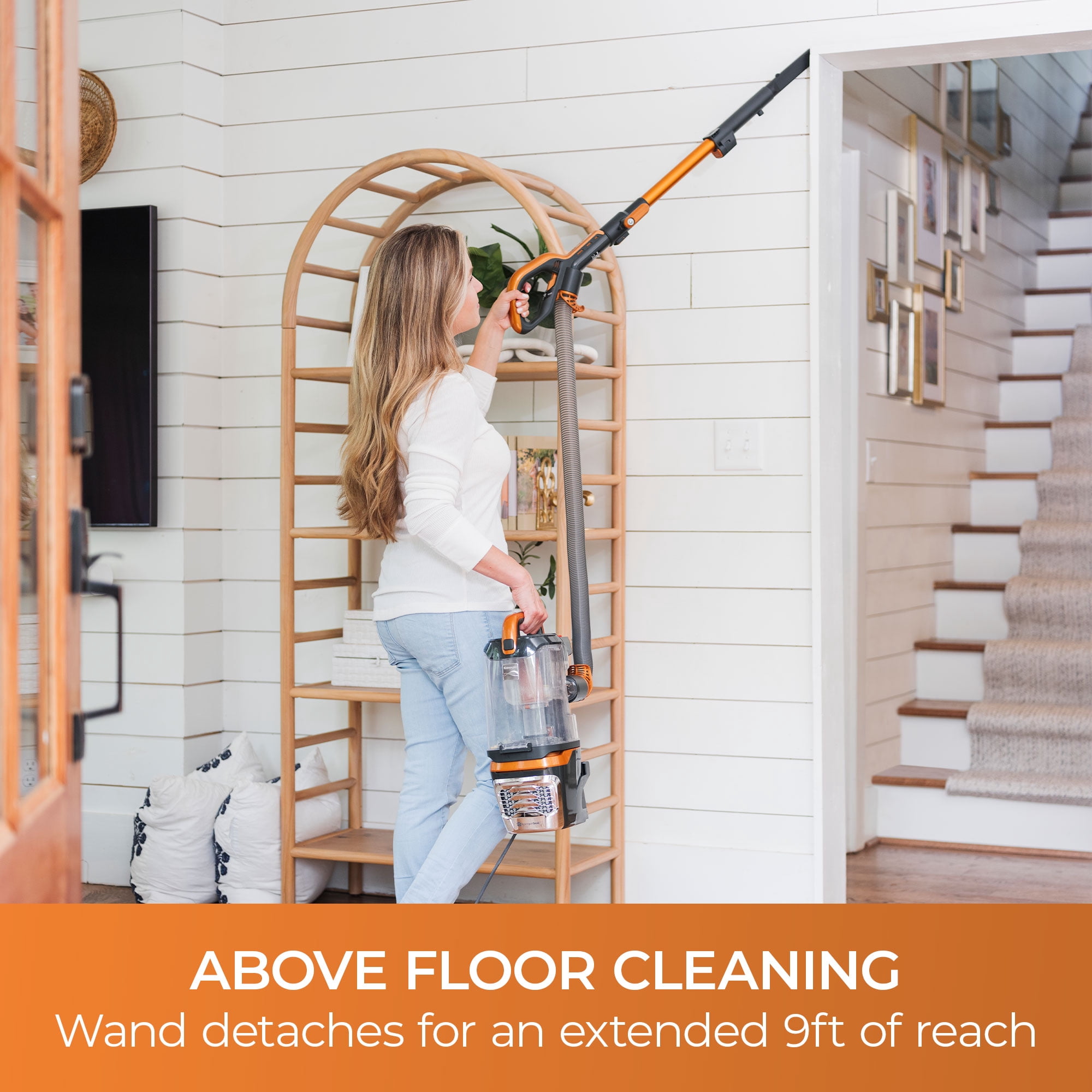 Kenmore FeatherLite™ Upright Vacuum, Bagless, Pet Friendly, Lift-Up® Technology, HEPA Completely Sealed Filtration, Multi-Surface with Swivel, DU4080, Orange