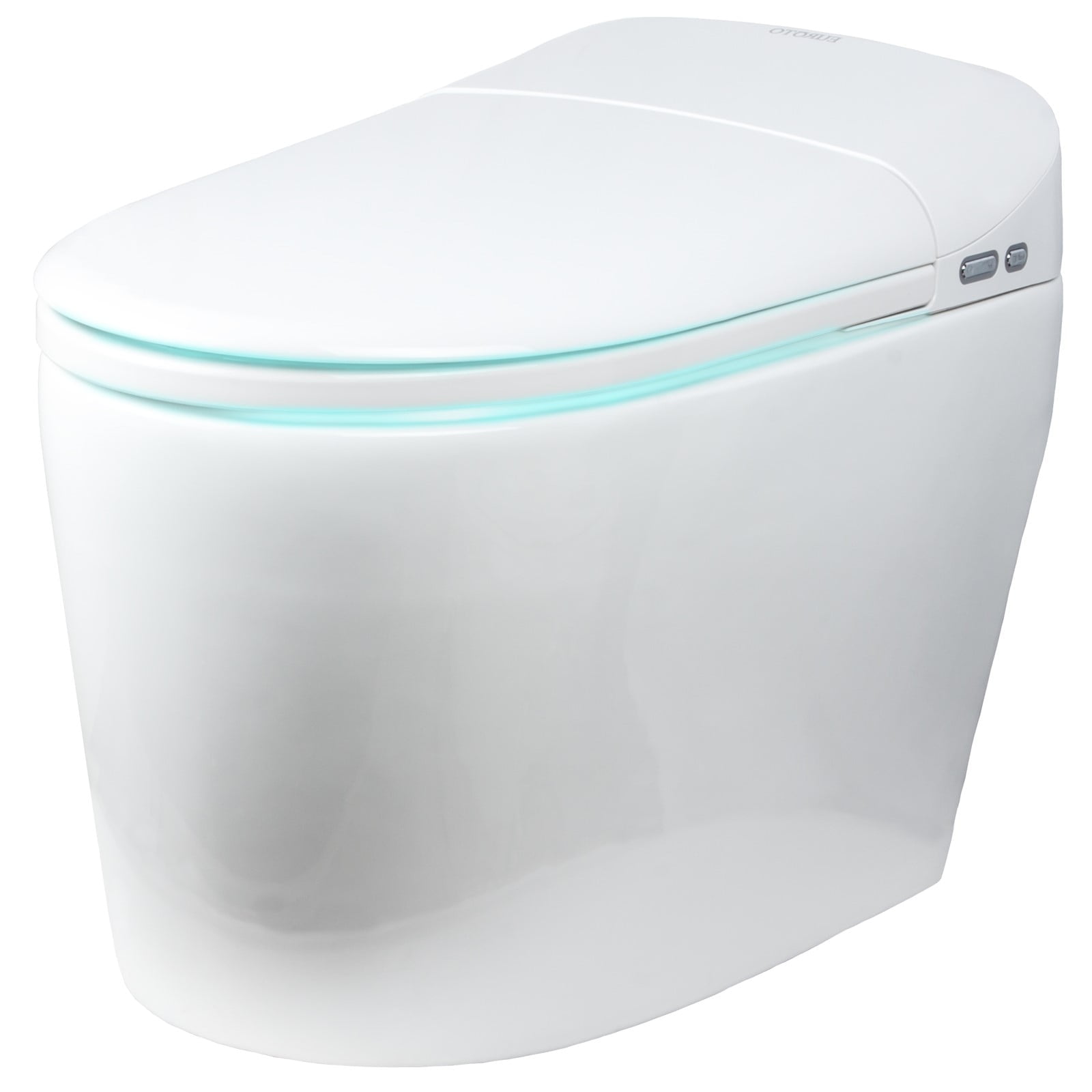 Euroto One-Piece Luxury Heated Seat Smart Electric Bidet Toilet, White, Ceramic