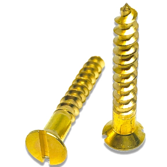 (100pcs) Word Brass Flat Head Tapping Screw , M2.5x12mm