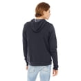 thumbnail image 2 of The Bella + Canvas Unisex Poly-Cotton Fleece Full-Zip Hoodie - HEATHER NAVY - S, 2 of 4