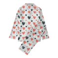 thumbnail image 3 of Valentine's Day Pajamas Sets for Women Cotton Button Down Pj Set Cute Heart Print Nightwear Soft Pj Lounge Sets, 3 of 3