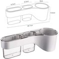 thumbnail image 2 of Kitchen-dream Haartrocknerhalter,Fönhalter Ohne Bohren, Fönhalter mit 2 Ablagefächer, Badezimmer Ablage-Grau, 2 of 5