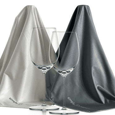 The WINE Towel - Two Microfiber Wine Glass Polishing Cloths