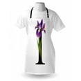 thumbnail image 3 of Letter I Apron ABC Concept Floral Typography with I Silhouette and Iris Flowers Spring, Unisex Kitchen Bib Apron with Adjustable Neck for Cooking Baking Gardening, Violet Green Black, by Ambesonne, 3 of 3