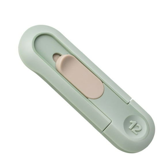 JUNWELL 1Pcs Couteau de Poche Portable Sécuritaire Robuste à Retrait Automatique Sans Caisse Couteau à Stylo pour Étudiant Papeterie de Bureau
