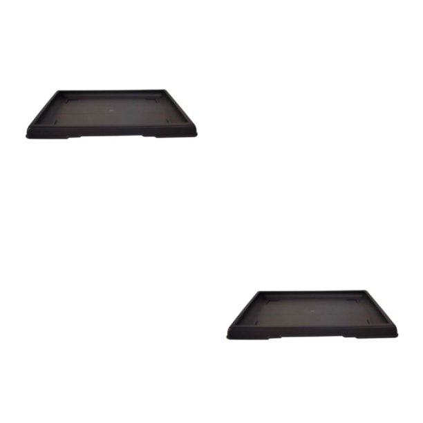 Injueey Maceta duradera y elegante - Materiales de hierbas y verduras Maceta de plástico Maceta de balcón Rectángulo - Bandeja 32.2 * 22.5 * Rectángulo - Bandeja 32.2*22.5*2cm 2Conjunto