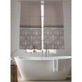 thumbnail image 5 of Boho Brown Flower Sheer Curtains 63 Inch Length 2 Panels Set Window Treatments, Abstract Bohemia Pesley Floral Rod Pocket Semi Curtains for Living Room/Bedroom/Kitchen Décor, 104"W x 63"L, 5 of 7