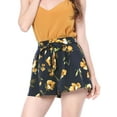 thumbnail image 2 of DARING DIVA Juniors Self Bow Tie Elastic High Waist Summer Beach Culottes Shorts, 2 of 6