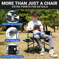 thumbnail image 2 of KingCamp Folding Camping Chair Heavy Duty Director Chair with Side Table and Side Pockets for Adult, Blue, 2 of 8