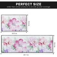 thumbnail image 2 of Kitchen Rugs and Mats Non Skid Washable Set of 2, Pink Purple Rose Bloom Floral Kitchen Mats for Floor, Spring Flowers Bouquet Green \u200bLeaf Under Sink Mats for Kitchen, 2 of 6